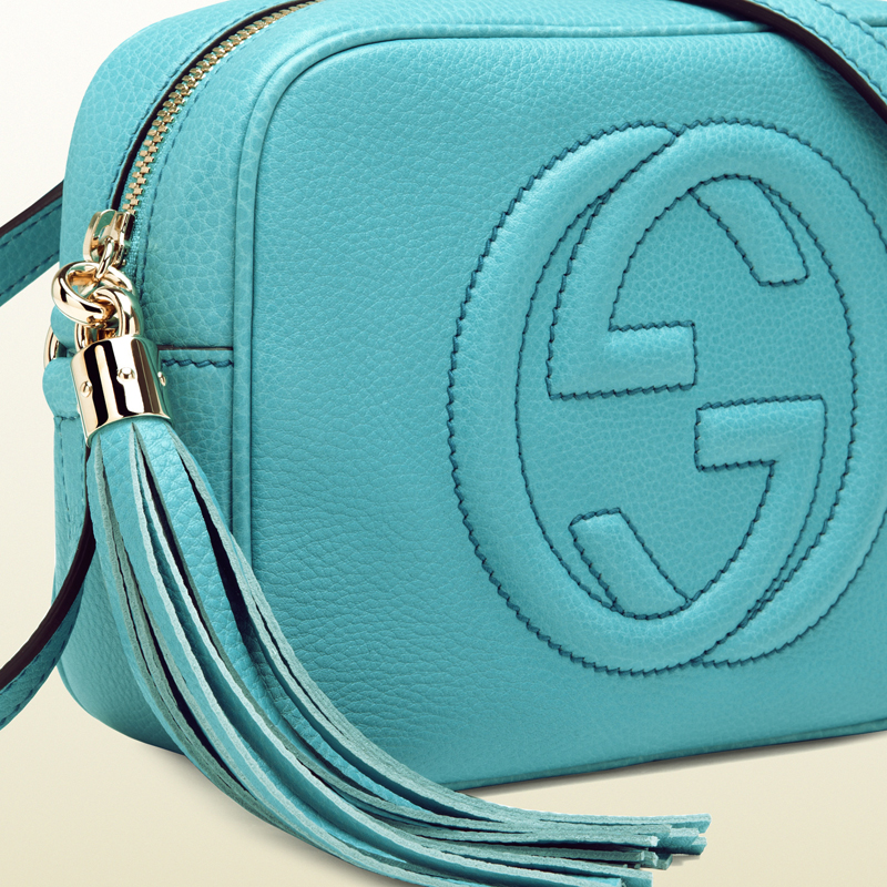 2013 Gucci soho light blue leather disco bag