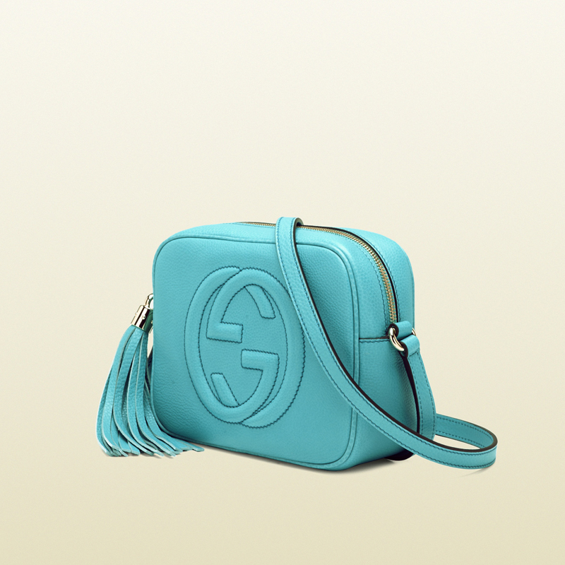 2013 Gucci soho light blue leather disco bag