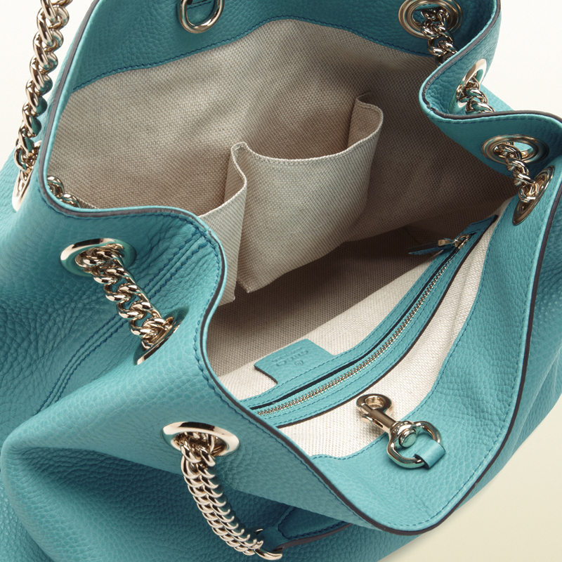 2013 Gucci soho light blue leather shoulder bag