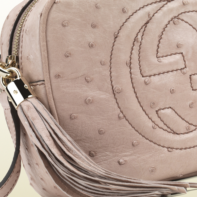 2013 Gucci soho light pink ostrich disco bag