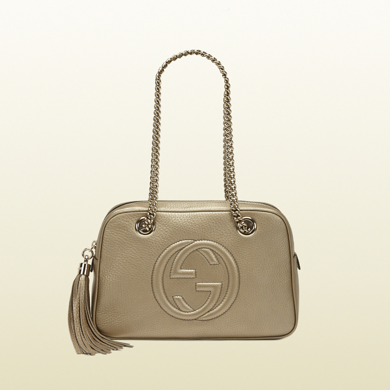 2013 Gucci soho metallic leather chain shoulder bag