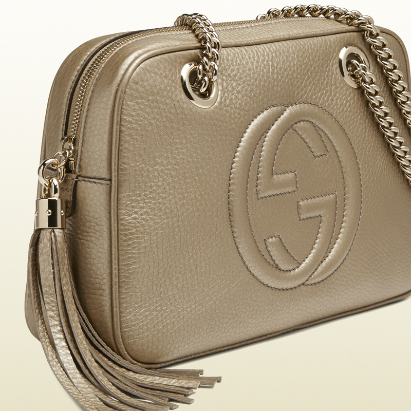 2013 Gucci soho metallic leather chain shoulder bag