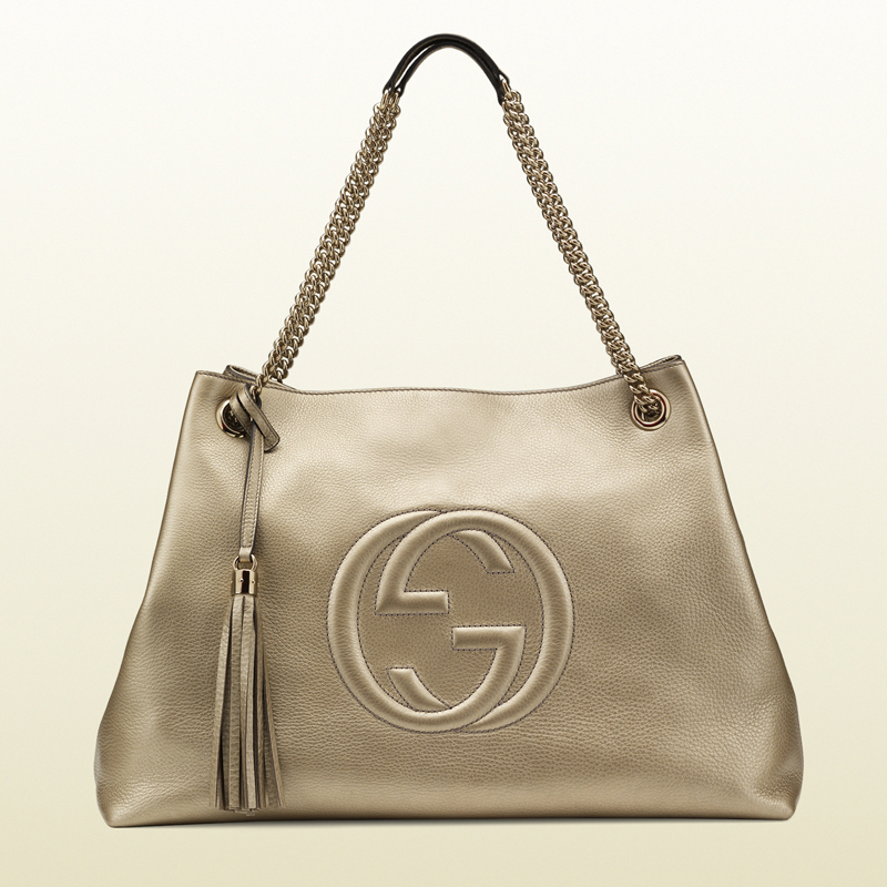 2013 Gucci soho metallic leather shoulder bag