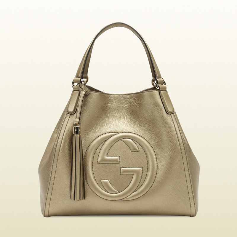 2013 Gucci soho metallic leather shoulder bag