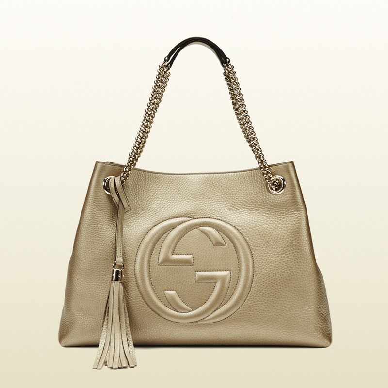 2013 Gucci soho metallic leather shoulder bag