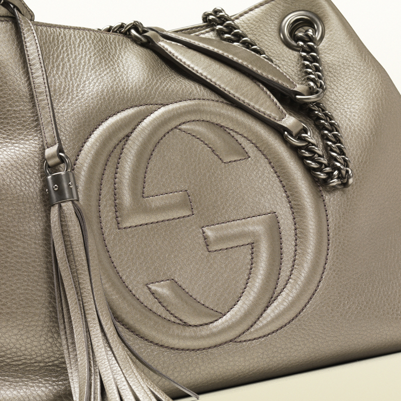 2013 Gucci soho metallic leather shoulder bag