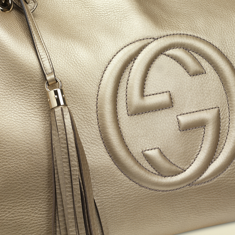 2013 Gucci soho metallic leather shoulder bag