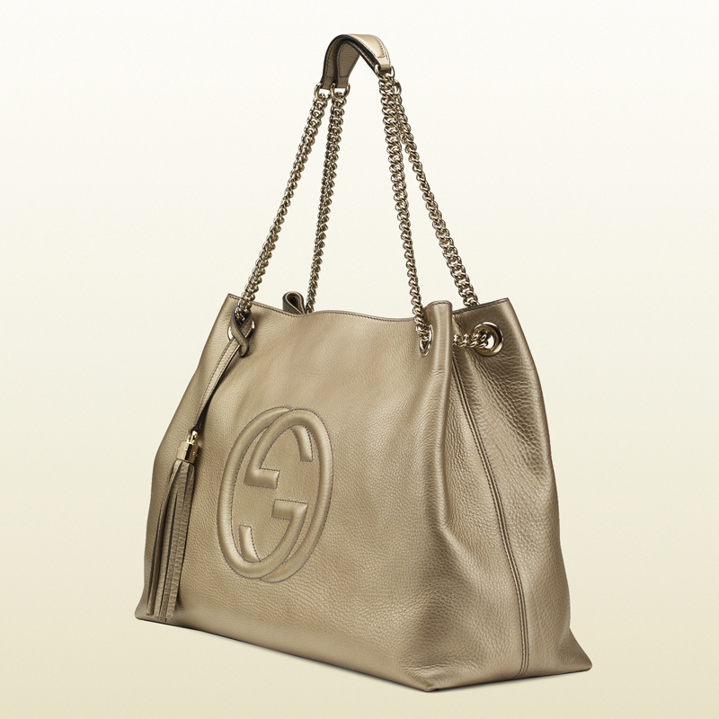 2013 Gucci soho metallic leather shoulder bag