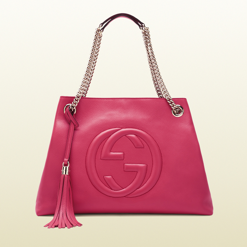 2013 Gucci soho shocking pink leather shoulder bag