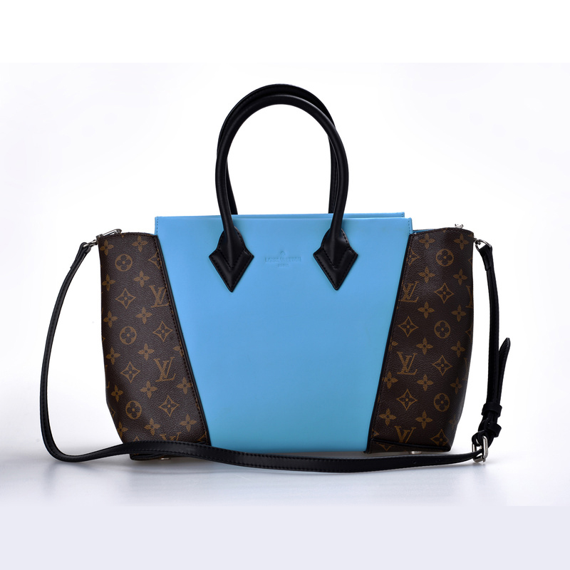 2013 Louis Vuitton Monogram Canvas Tote W bag PM M40941 Light blue