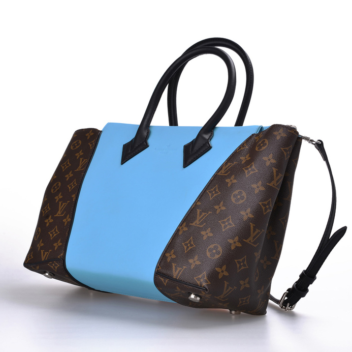 2013 Louis Vuitton Monogram Canvas Tote W bag PM M40941 Light blue