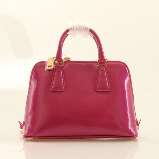 2013 PRADA Patent Leather tote bag 0838 in Rose