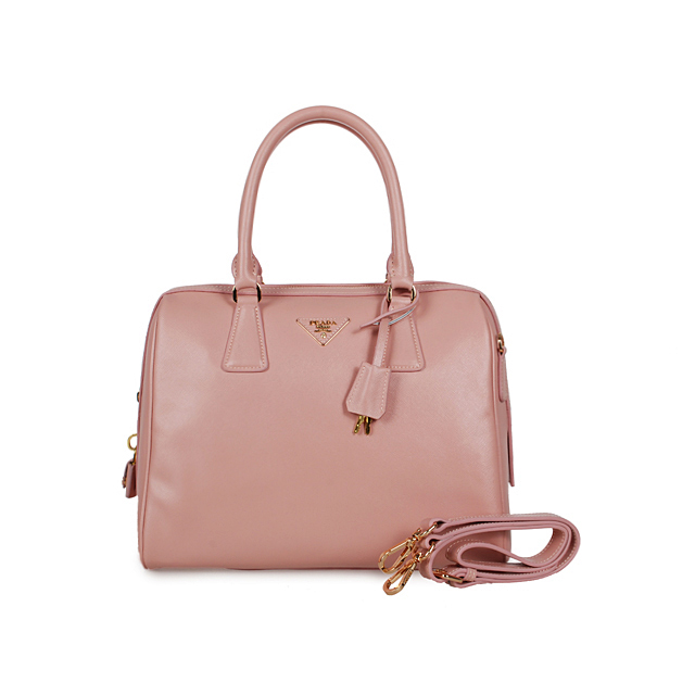 2013 PRADA Saffiano Leather Two Handle Bag 1844 in Light pink