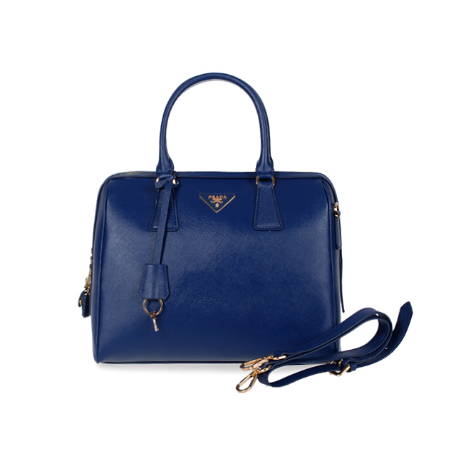 2013 PRADA Saffiano Leather Two Handle Bag 1844 in Royal blue