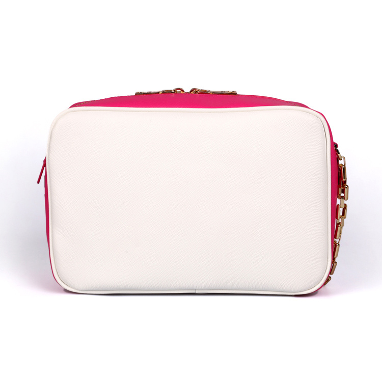 2013 Prada Calf Leather Mini shoulder Messenger Bag 2455 in White with Rose