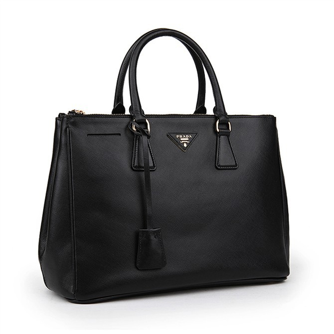 2013 Prada Classic Saffiano Tote Bag 1786 in Black