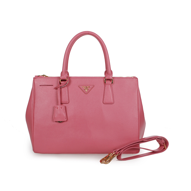 2013 Prada Classic Saffiano Tote Bag 1786 in Cherry pink