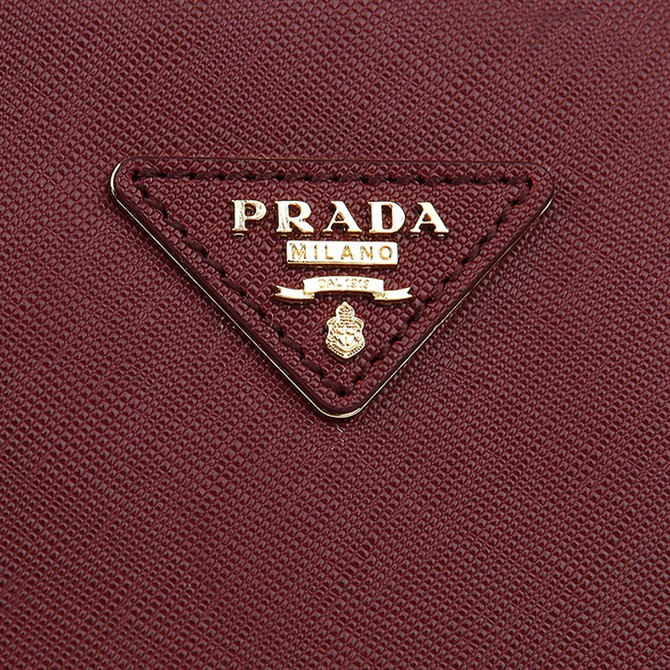 2013 Prada Classic Saffiano Tote Bag 1786 in Claret