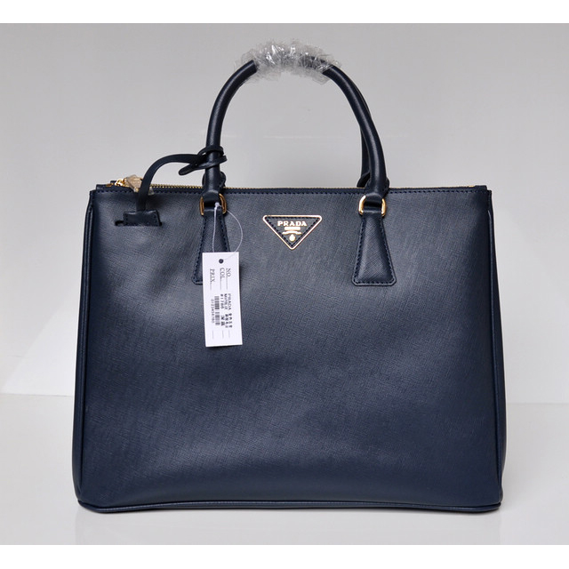 2013 Prada Classic Saffiano Tote Bag 1786 in Dark Blue