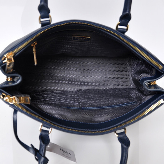 2013 Prada Classic Saffiano Tote Bag 1786 in Dark Blue