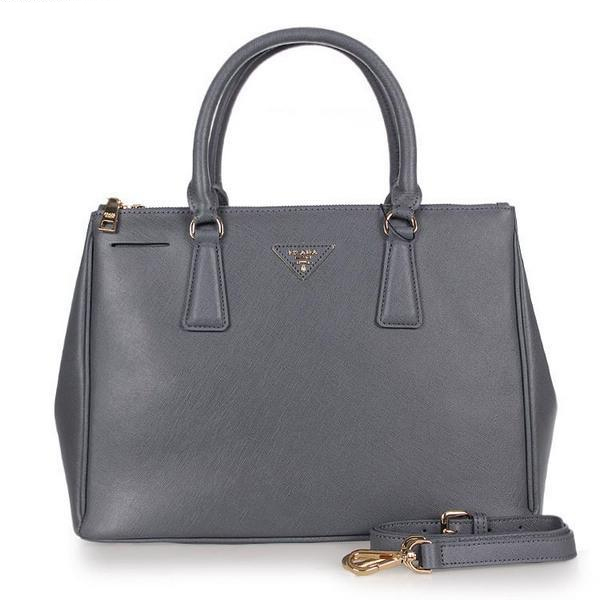 2013 Prada Classic Saffiano Tote Bag 1786 in Dark Grey