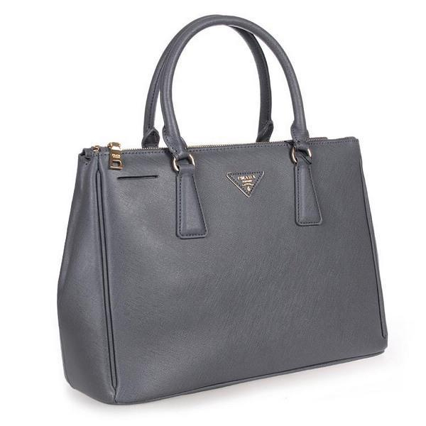 2013 Prada Classic Saffiano Tote Bag 1786 in Dark Grey