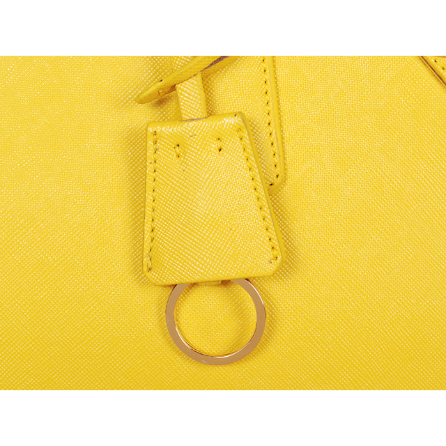 2013 Prada Classic Saffiano Tote Bag 1786 in Lemon Yellow