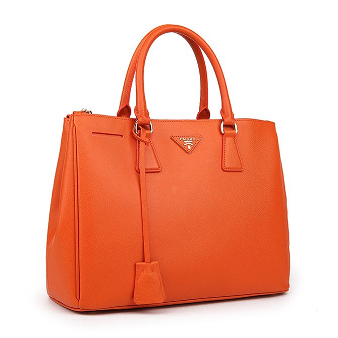 2013 Prada Classic Saffiano Tote Bag 1786 in Orange