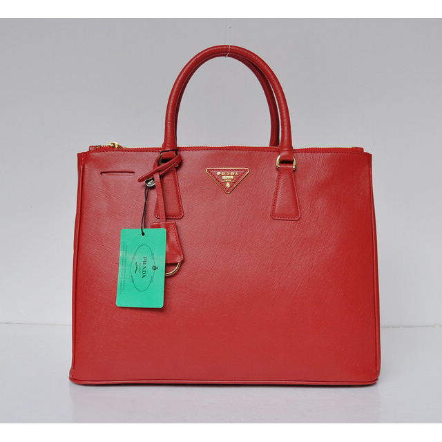 2013 Prada Classic Saffiano Tote Bag 1786 in Red