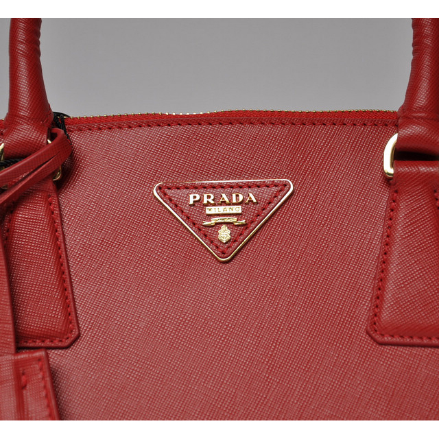 2013 Prada Classic Saffiano Tote Bag 1786 in Red