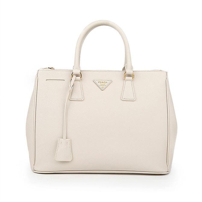 2013 Prada Classic Saffiano Tote Bag 1786 in off white