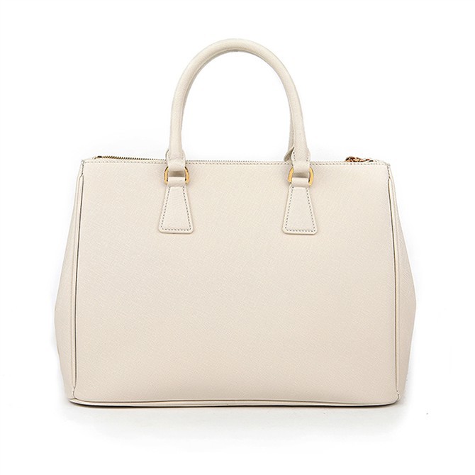 2013 Prada Classic Saffiano Tote Bag 1786 in off white