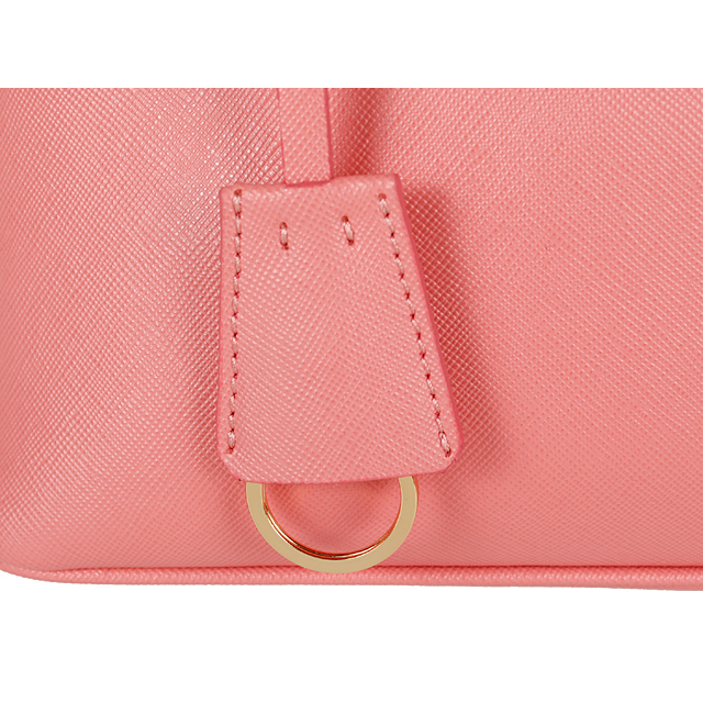 2013 Prada Saffiano Leather 25CM Two Handle Bag 0813 in Pink