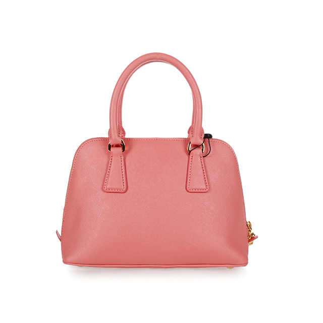 2013 Prada Saffiano Leather 25CM Two Handle Bag 0813 in Pink