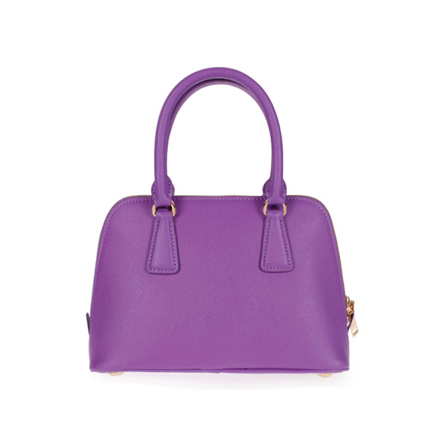 2013 Prada Saffiano Leather 25CM Two Handle Bag 0813 in Purple