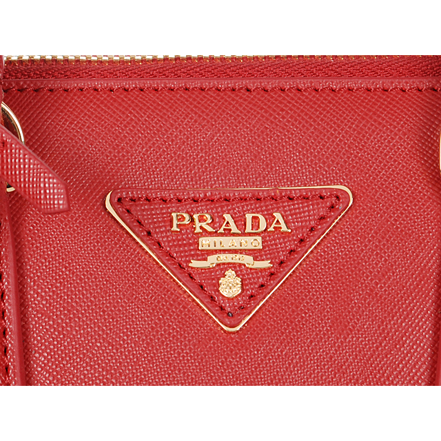 2013 Prada Saffiano Leather 25CM Two Handle Bag 0813 in Wine Red