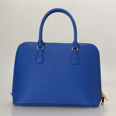 2013 Prada Saffiano Leather 33CM Two Handle Bag 0812 in Blue