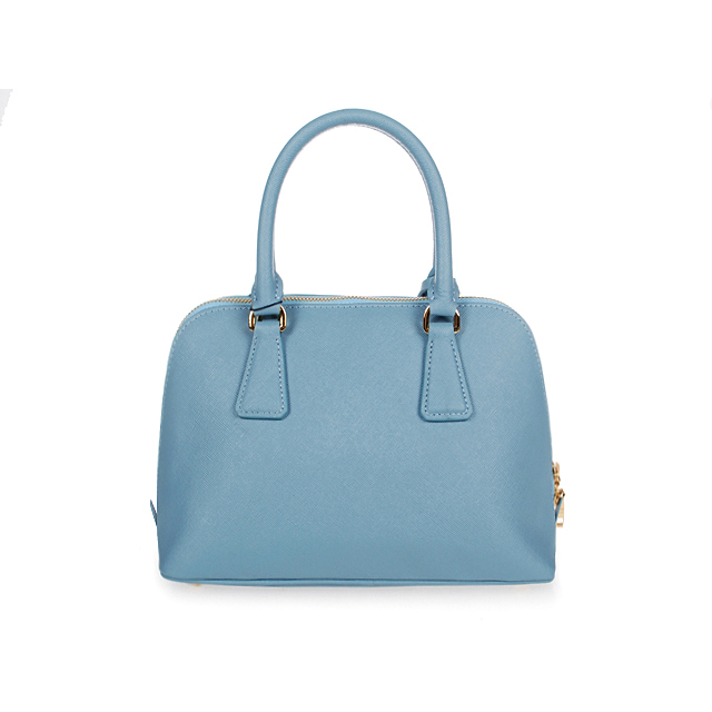 2013 Prada Saffiano Leather 33CM Two Handle Bag 0812 in Light blue