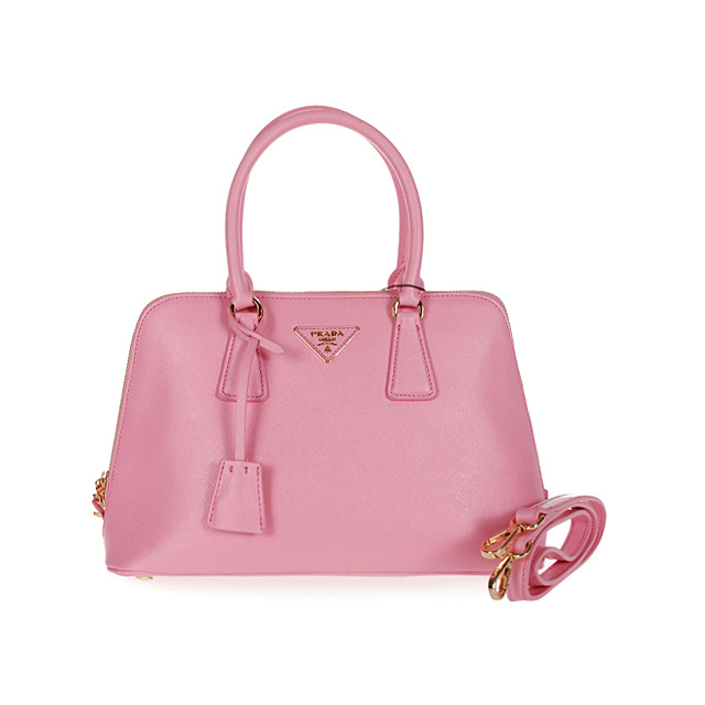 2013 Prada Saffiano Leather 33CM Two Handle Bag 0812 in Pink