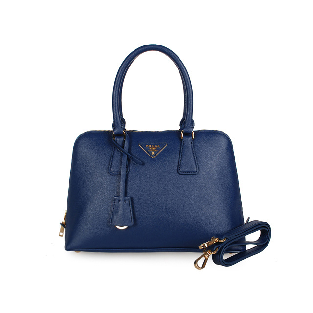 2013 Prada Saffiano Leather 33CM Two Handle Bag 0812 in Royal blue