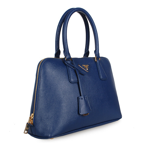 2013 Prada Saffiano Leather 33CM Two Handle Bag 0812 in Royal blue