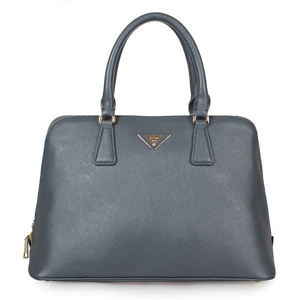 2013 Prada Saffiano Leather 33CM Two Handle Bag 0837 in Gray