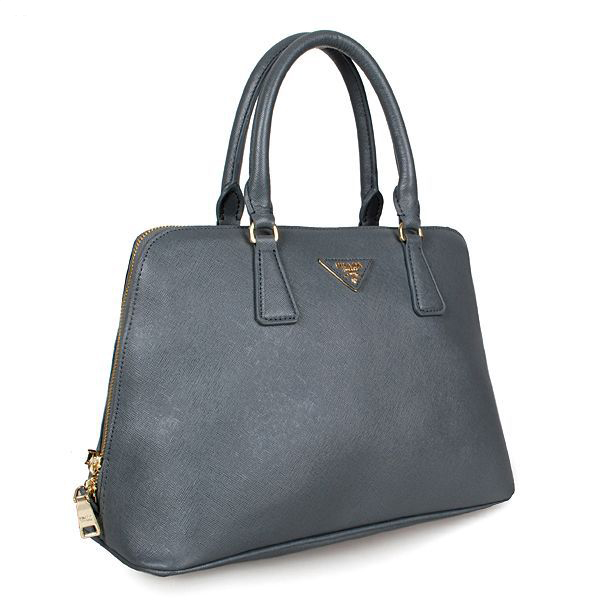 2013 Prada Saffiano Leather 33CM Two Handle Bag 0837 in Gray