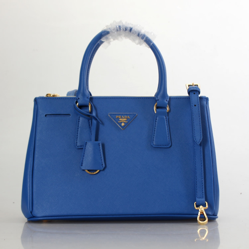 2013 Prada Saffiano Leather Tote Bag 1801 in Blue