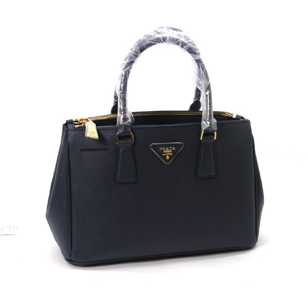 2013 Prada Saffiano Leather Tote Bag 1801 in Dark Blue