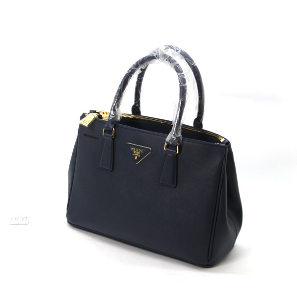 2013 Prada Saffiano Leather Tote Bag 1801 in Dark Blue