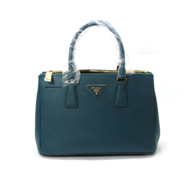 2013 Prada Saffiano Leather Tote Bag 1801 in Dark green