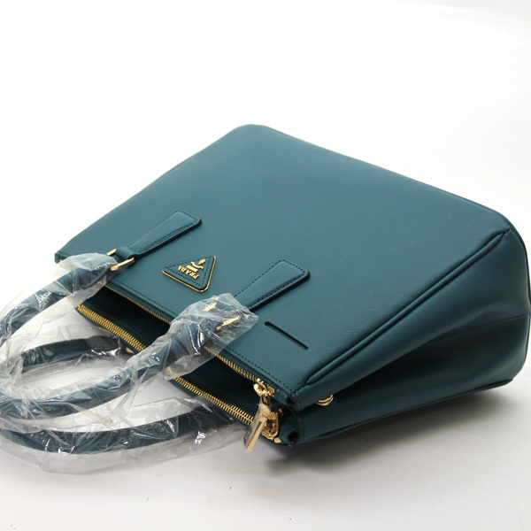 2013 Prada Saffiano Leather Tote Bag 1801 in Dark green