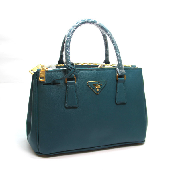 2013 Prada Saffiano Leather Tote Bag 1801 in Dark green