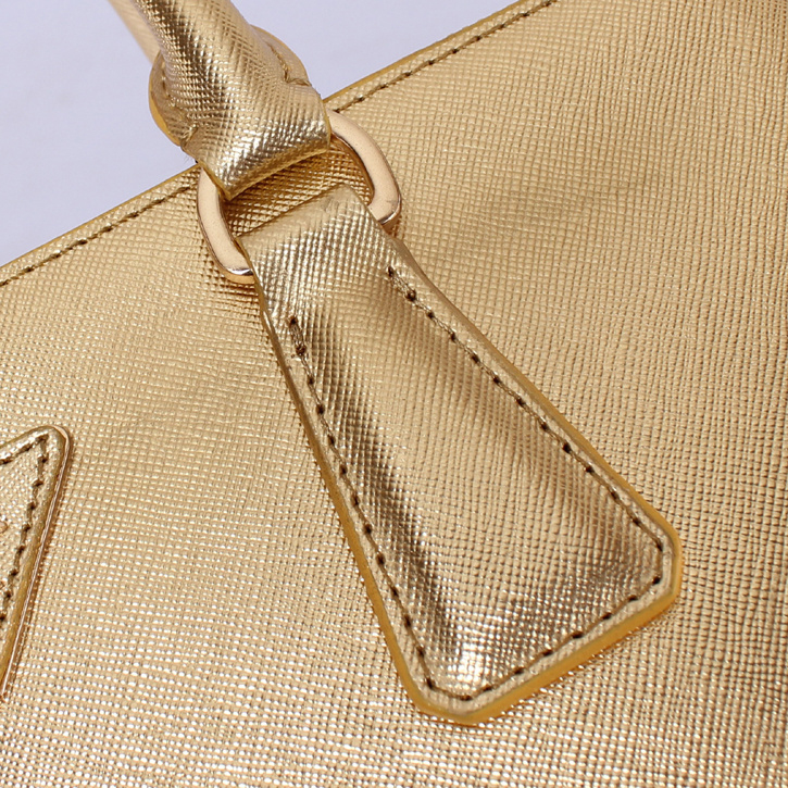 2013 Prada Saffiano Leather Tote Bag 1801 in Gold